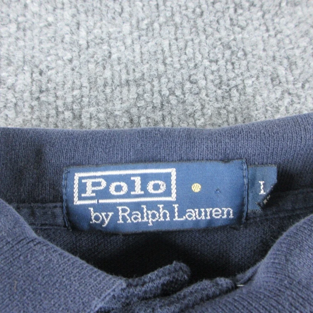 Polo Ralph Lauren Shirt Mens L Blue Button Up Short Sleeve Casual Pony Preppy